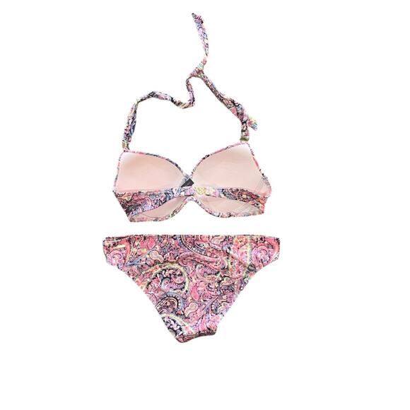 Victoria's Secret Women Bikini Swimsuit Size 34C Top and Small Bottom Multicolor - Picture 4 of 10